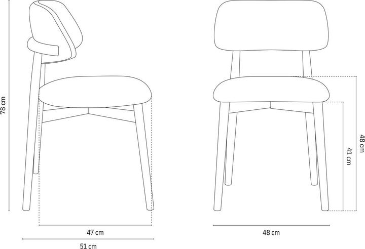 Actual product image Micadoni Chair, "Efiie", 1 Seat, 48x51x78