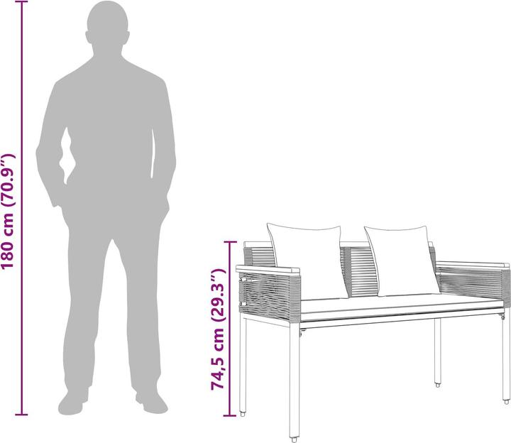 Actual product image vidaXL Bank Outdoor