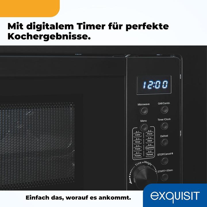 Actual product image Exquisit Built-in Microwave Black Digital (20 l)