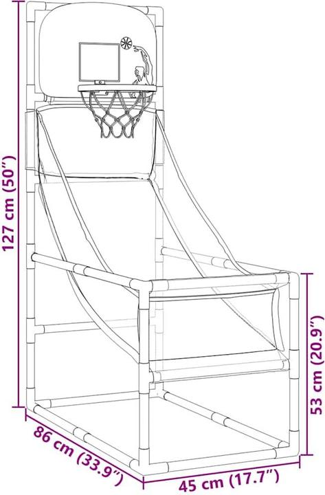 Actual product image VidaXL Arcade basketball game set with ball and pump