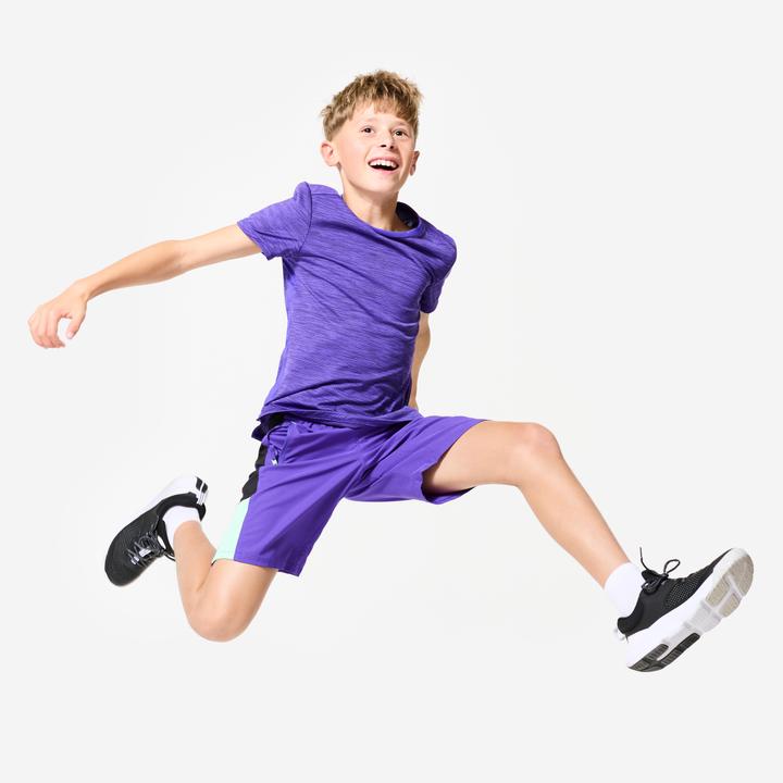 Produktbild Domyos T-Shirt Kinder Funktionsshirt atmungsaktiv - violett (10XL, 11XL, 12XL)
