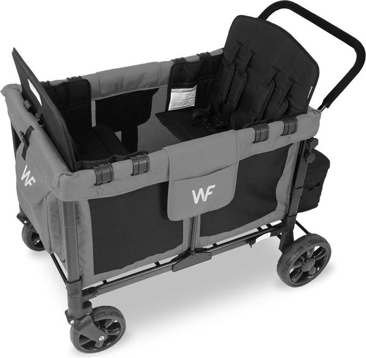 Productafbeelding WonderFold Kinderwagen Original Quad Wagon Houtskool Grijs