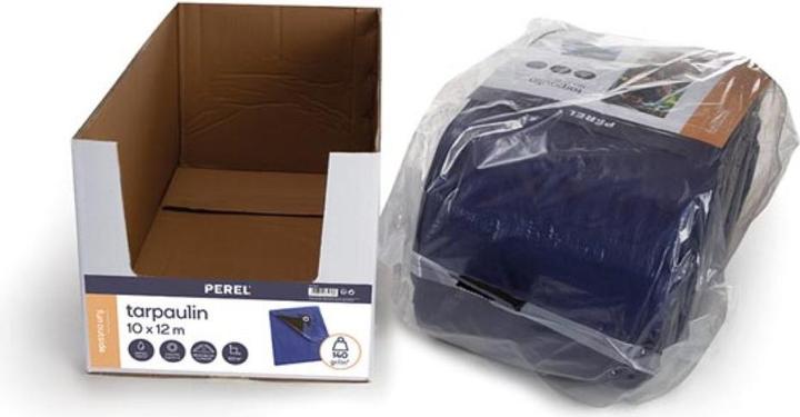 Actual product image Perel Tarpaulin - Blue/Black - Super Strong (10 x 12 m)