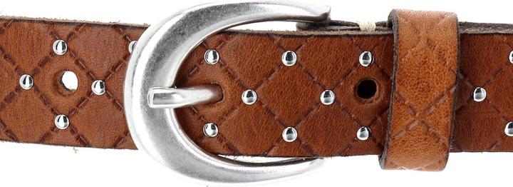 Produktbild B.Belt Lilou Silver Leder-Nietengürtel