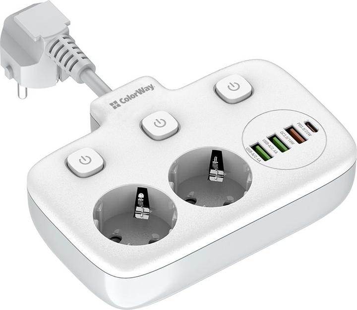 Produktbild Colorway Cable Power Socket | CW-CHE24PDW