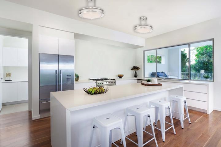 Actual product image Westinghouse Dimmable LED Ceiling Light Lauderdale 30 cm Nickel (1050 lm)