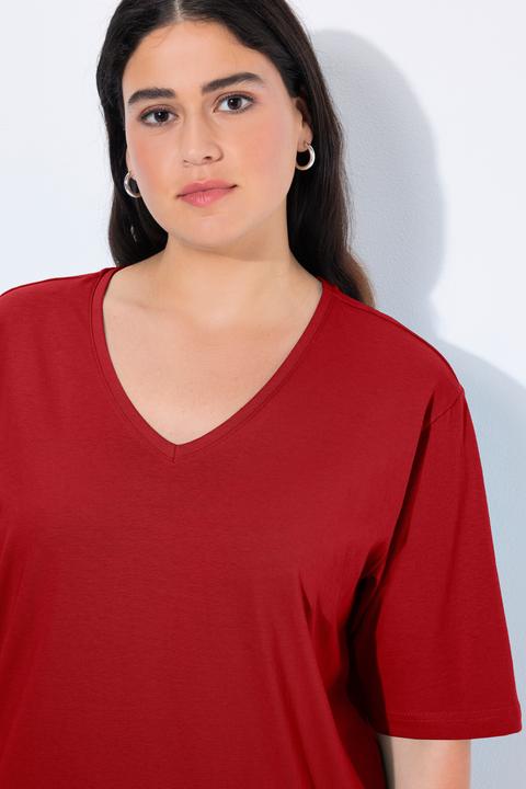 Produktbild Ulla Popken T-Shirt, V-Ausschnitt, Relaxed, Halbarm (50, 52)