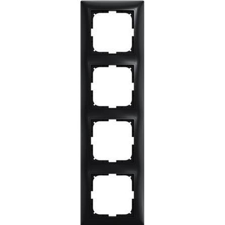 ABB, Zubehör Schalterprogramm, basic55 Ramme, mat sort, 4 moduler