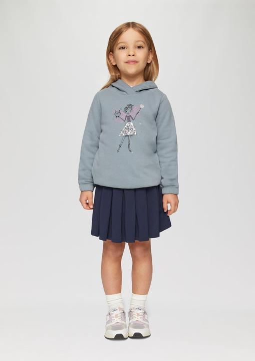 Produktbild S.Oliver Sweatshirt Wärmendes Sweatshirt mit Schalkragen und Glitzer-Artwork (98)