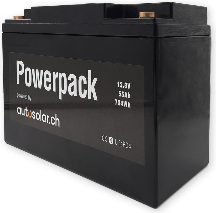 Image du produit Autosolar Batterie au lithium 55 Ah avec application (équivalent à 110Ah d'une batterie AGM) (12.80 V, 55 Ah)