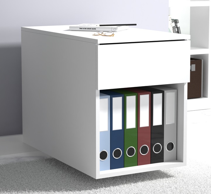 Image du produit VCM Caisson roulant Caisson d'appoint Caisson de bureau Roulettes Dasola 1 tiroir (39 x 70 cm)