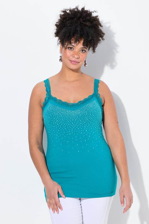 Produktbild Miamoda Top, ärmelloser Slim Fit, Glitzersteinchen, Spitze (48)