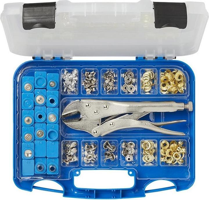 Produktbild ProPlus Ösen- und Druckknopf-Sortiment 275Stck. (275 Schrauben pro Stück)