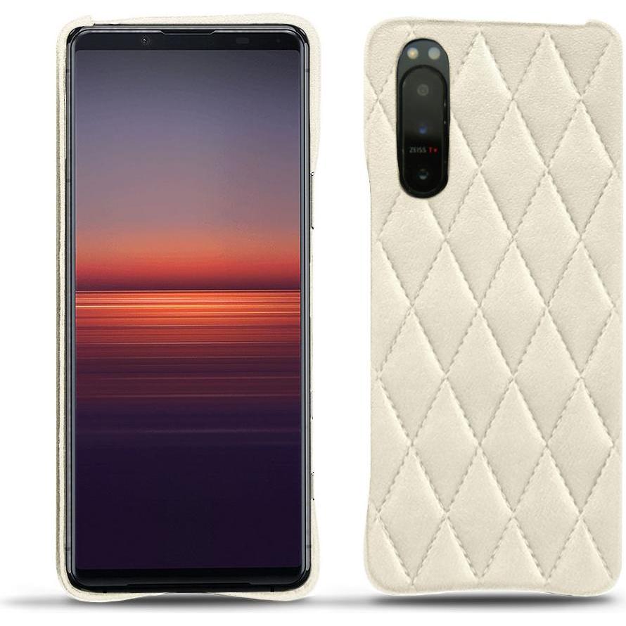 Noreve Lederschutzhülle (Sony Xperia 5 II), Smartphone Hülle, Weiss