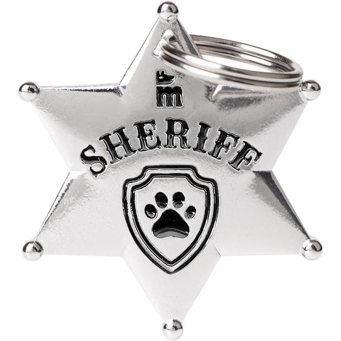 Myfamily MyFa tegn charms, sceriffo stjerne (Cane), Collare + Guinzaglio
