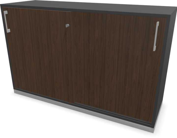 Walnut decor dark with structure, Silver grey, Dark grey