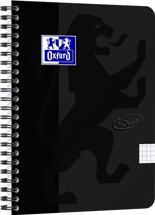Actual product image Oxford Touch Notebook A5 squared 5 mm soft touch cover twin-wire 180 pages (A5, Checked)