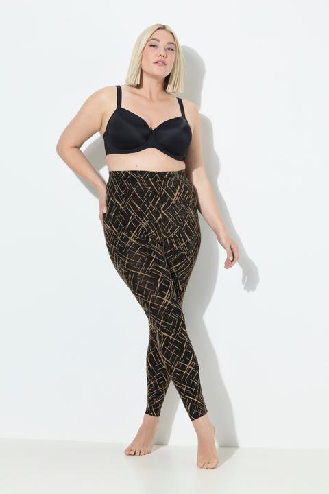 Actual product image Ulla Popken Sparkling Patterned Footless Tights (42, 44)