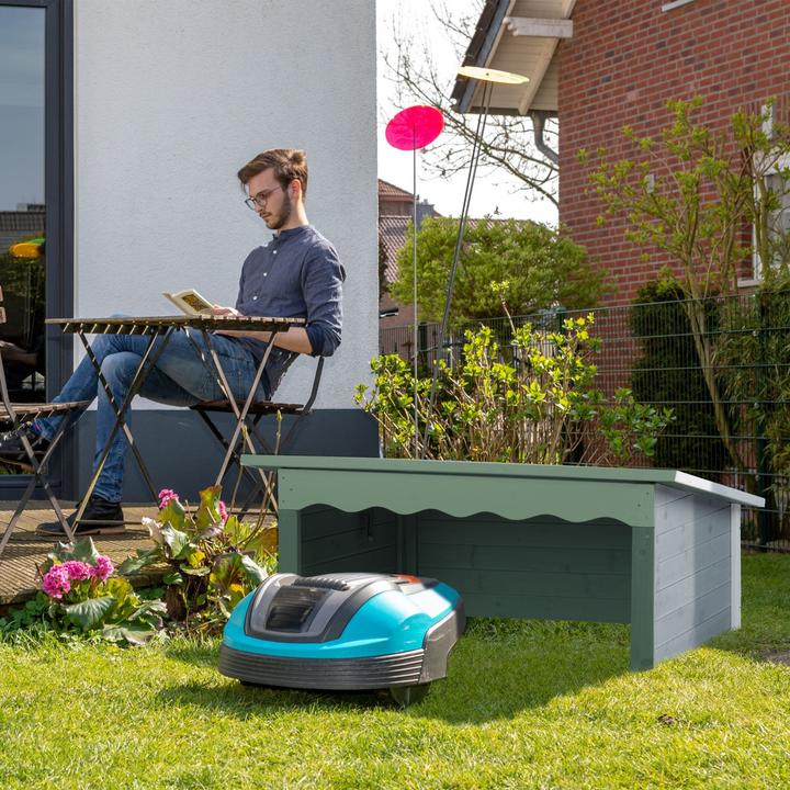 Image du produit Relaxdays Garage pour robot de tonte (Tondeuse automatique, Garage pour tondeuse robot)