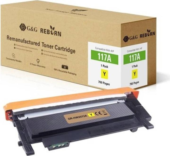Image du produit G&G Toner de rechange HP 117A Compatible Jaune 700 pages Reborn remanufactured 2127