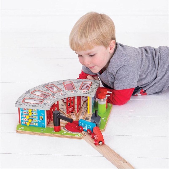 Actual product image Bigjigs Wooden rails premium transfer for 5 trains