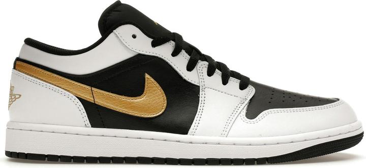 Image du produit Jordan 1 Low White Black Metallic Gold Swoosh (44)