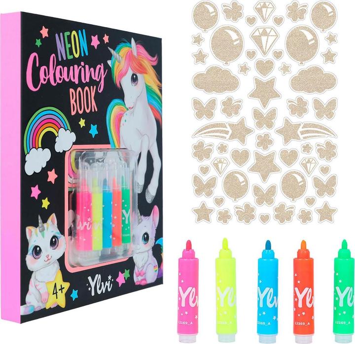 Immagine prodotto Depesche Ylvi e i Minimoomis - Libro da colorare al neon (412169)