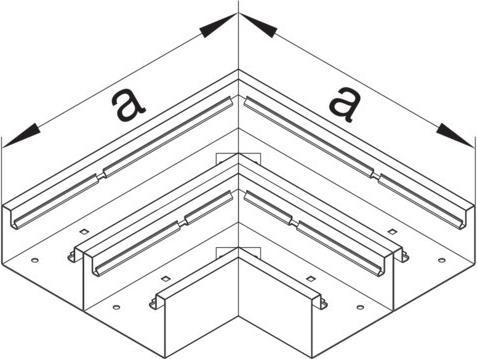 Actual product image Hager TEH BRS652105D7035 Flat angle base profile sheet steel for BRS 70x210mm top part 2 (6.80 cm)
