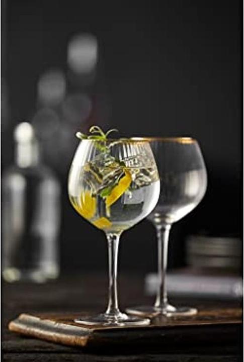 Image du produit Lyngby 65 cl - Verre - Transparent/guldkant (6.50 dl, 4 x, Verres à gin)