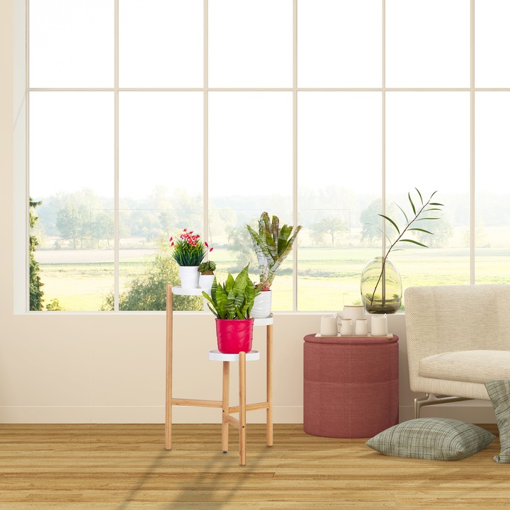 Image du produit Relaxdays Escalier à fleurs 3 marches