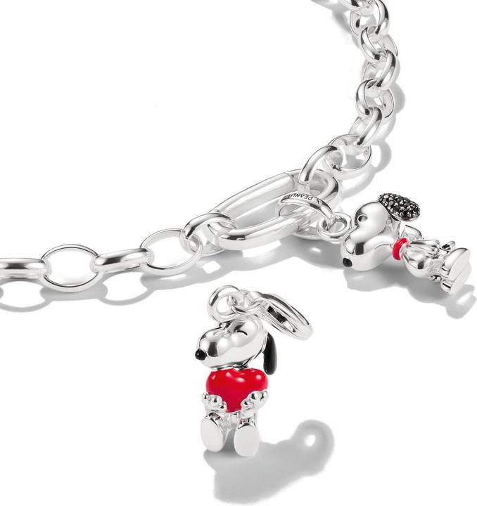 Produktbild Thomas Sabo Charm-Anhänger Snoopy & Herz PEANUTS Original Silber (Silber 925, Emaille)