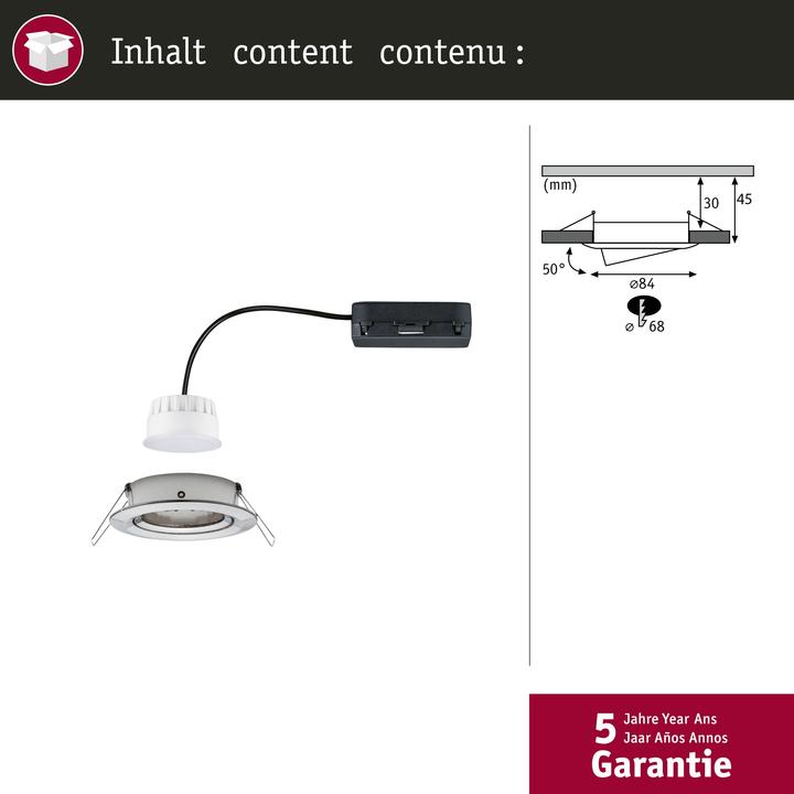 Image du produit Paulmann Einbauleuchte Nova Zigbee (500 lm)