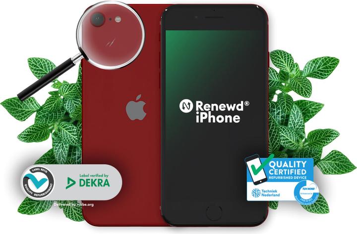 Produktbild Renewd iPhone SE 2022 (128 GB, Rot, 4.70", 12 Mpx, A / Wie neu)