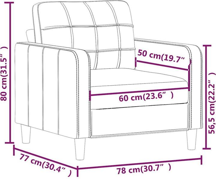 Actual product image vidaXL Sessel