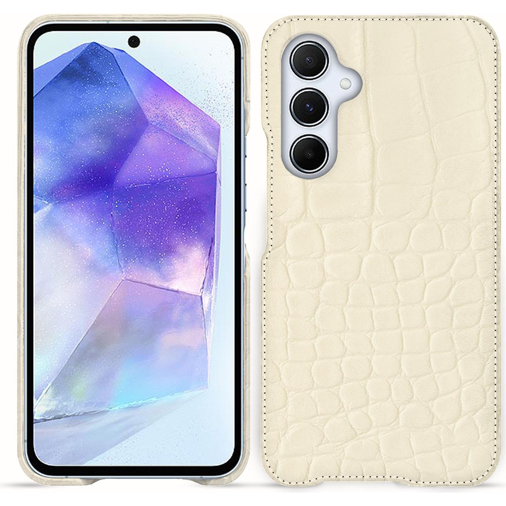 Thumbnail - Noreve Lederschutzhülle (Samsung Galaxy A55), Smartphone Hülle, Weiss