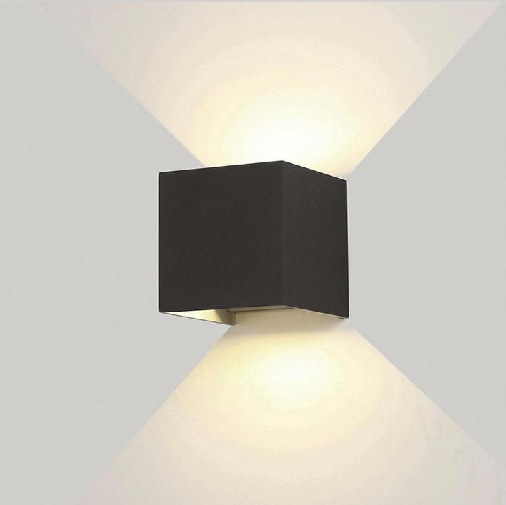 Produktbild Optonica LED-Wandleuchte 12 W, IP54, 1320 lm, 3000K, schwarz (1320 lm, IP54)