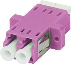 Actual product image Synergy 21 Fibre optic coupling, LC female/LC female, 50/125u multimode OM4, erica violet, duplex, PVC, with