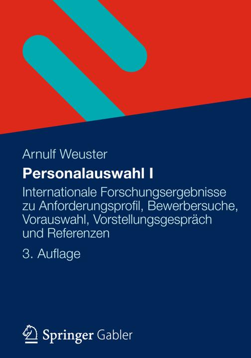 Produktbild Personalauswahl I (Deutsch, Arnulf Weuster, 2012)