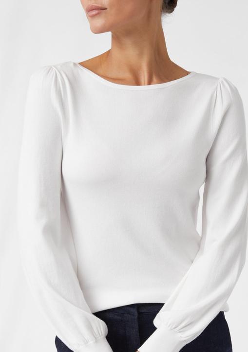 Produktbild Comma Strickpullover Feinstrickpullover mit leichten Ballonärmeln (44)