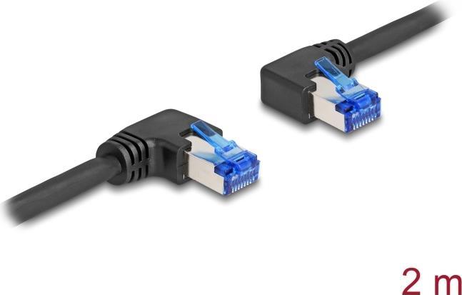 Produktbild Delock RJ45 Netzwerkkabel Cat.6A S/FTP rechts / links gewink (S/FTP, CAT6a, 2 m)