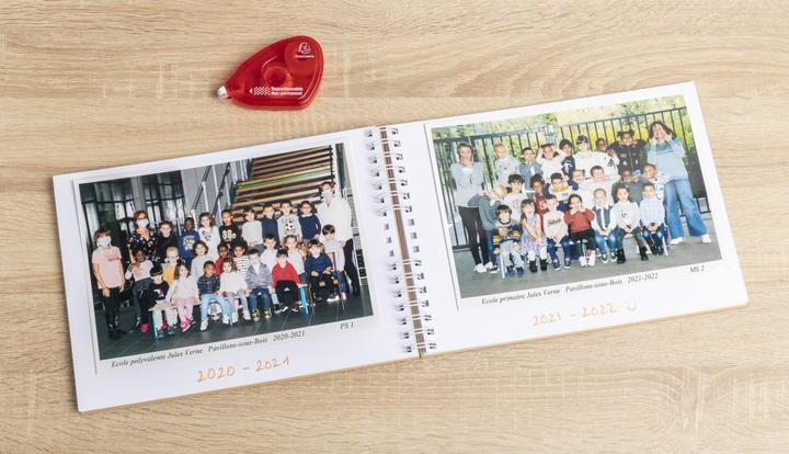 Image du produit Exacompta Album photos à spirales 50 pages blanches pour photos de classe Kraft - Kraft (32 x 22 cm)