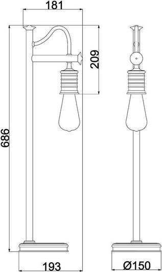 Produktbild Elstead Lighting Douille Tischleuchte E27 Poliertes Nickel (E27)