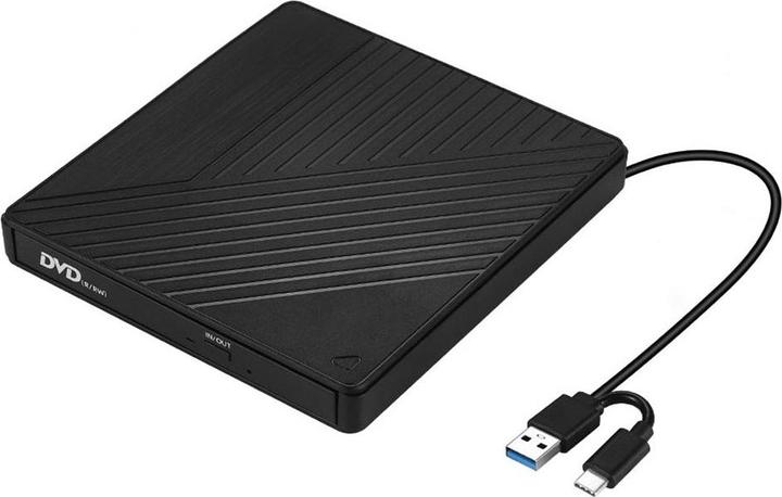 Image du produit Deltalabs Graveur externe Slim USB C/USB 3.0 Lecteur DVD-RW & SD/MicroSD Reader pour MacBook/ordinateur (Graveur de CD, Graveur de DVD)