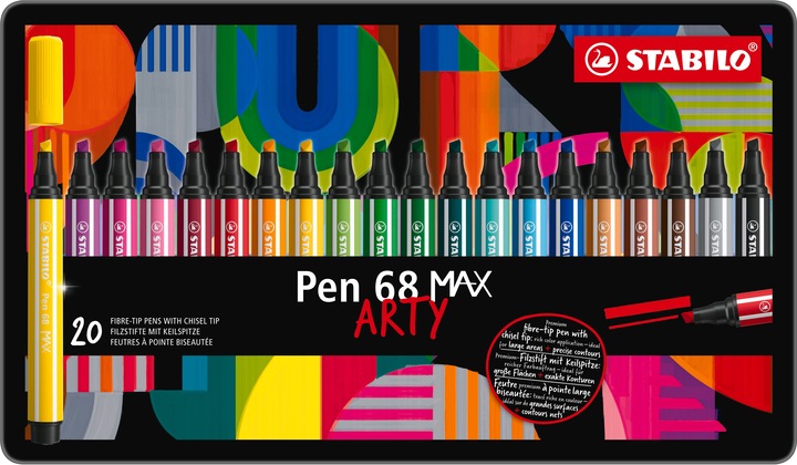 Produktbild STABILO PEN 68 MAX ARTY - Fasermaler (20 Farben, 20 x)