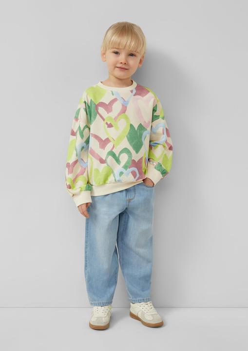 Produktbild s.Oliver Sweatshirt Sweatshirt mit All-over-Print (98)