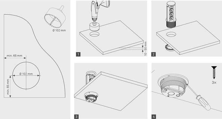 Actual product image Evoline Socket outlet lift (3 x, Type 23, 3 m)