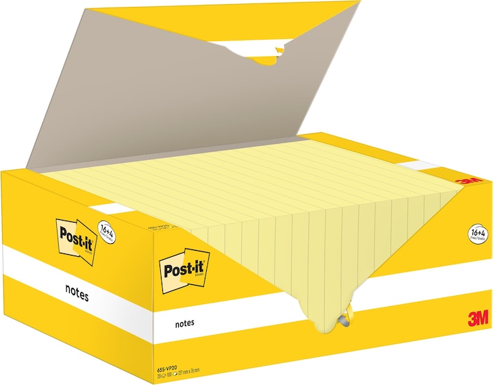 Actual product image Post-it Adhesive notes package yellow (76 x 127 mm)