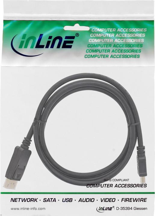Actual product image InLine DisplayPort — HDMI (Typ A) (2 m, HDMI, DisplayPort)