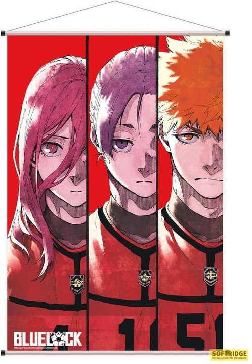 Actual product image Sakami Blue Lock Wallscroll Team Red 60 x 90 cm (60 x 90 cm)