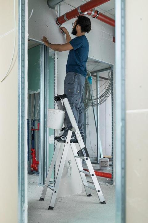 Actual product image Munk Stepladder with steps, one-sided (Stepladder, 30 cm)